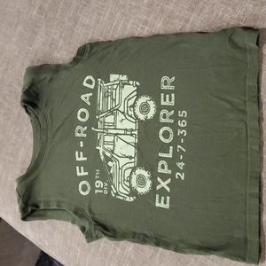 Olive Green Graphic Tank - Size: 5T